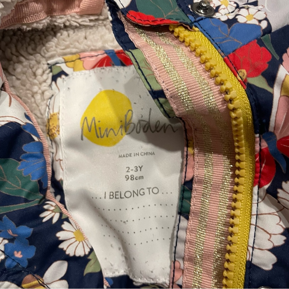 Mini Boden Sherpa Lined Anorak Coat - Picture 3 of 8